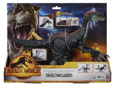 Produktbild von Mattel GWD65 - Jurassic World - Sound Slashin' Slasher - Therizinosaurus Dino mit Geräuschen