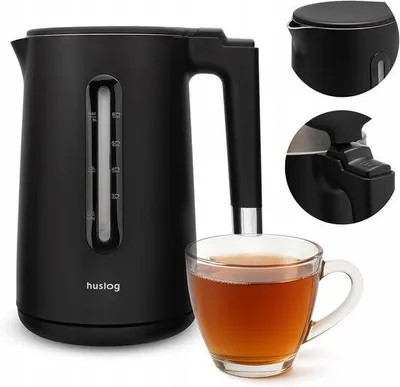 Obrázek produktu pro Kettle, 1,5 litru, 2200 W, nerezová ocel 304, dvojitá stěna (ochrana proti popálení), bez BPA, indikátor hladiny vody, 360° otočná základna, ochrana proti přehřátí