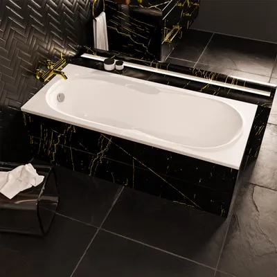 Produktbild von ECOLAM Badewanne Rechteckbadewanne 170x75 cm Sekwana Acrylwanne + Füße Ablauf Wanne