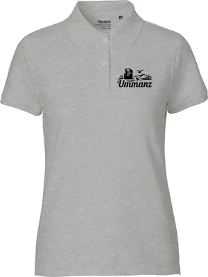 Produktbild von Huuraa Damen Polo Shirt Ummanz Strandmotiv XL Sport Grey Bio Baumwolle Fairtrade Poloshirt Geschenkidee