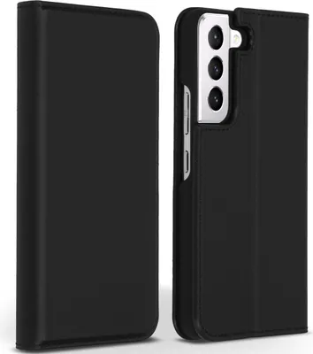 Obrázok produktu pre Accezz Premium Leather Slim Bookcase pre Samsung Galaxy S22 Plus - čierna