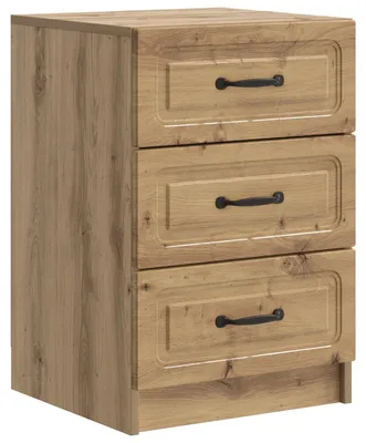 Image de vidaXL Table de chevet en chêne Artisan 43 x 41 x 63,5 cm, bois d'ingénierie