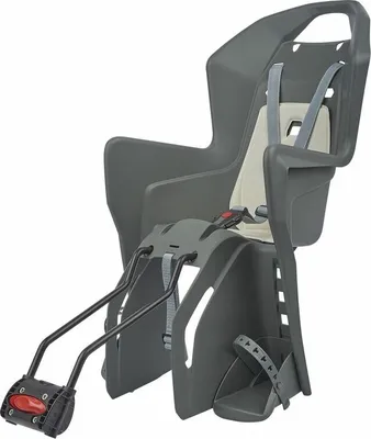 Immagine prodotto di POLISPORT Koolah 29 Seggiolino posteriore per bambini per montaggio su telaio - Grigio antracite/Crema