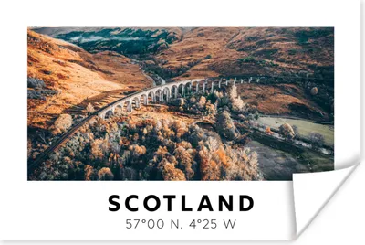 Produktbild von MuchoWow® Poster Schottland - Aussicht - Fluss 180x120 cm - Fotoplakat