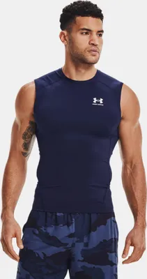 Produktbild von Under Armour Heatgear ärmelloses T-shirt Blau XL / Short Mann Blau XL