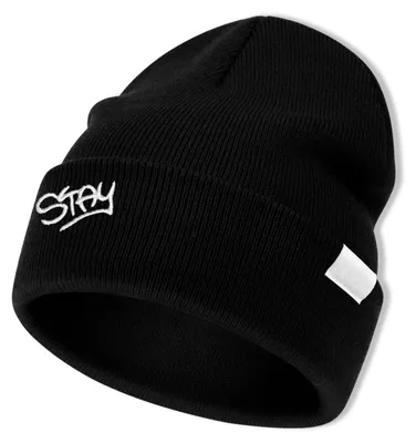 Produktbild von Strickmütze in Schwarz für den Winter