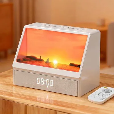 Produktbild von Morgensimulator - Dimbare Slaaplicht - Slaaphulpmiddel - Wecker mit Licht - Morgenroutine Assistent