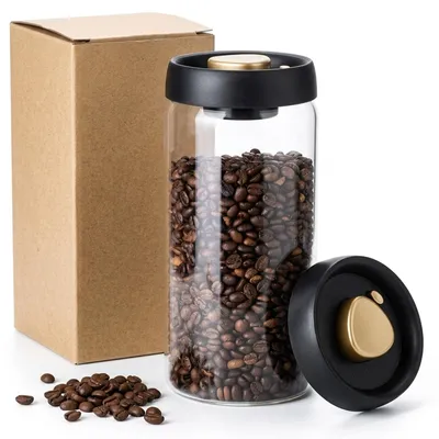 Vakuum Kaffeebehälter 1800 ml Glas luftdicht