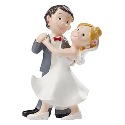 Produktbild von Hochzeitsfigur tanzendes Brautpaar, 8 cm, als festliche Torten-Dekoration