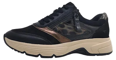 Immagine prodotto di Scarpe da ginnastica da donna Tamaris, modello stringato, sportive, nere, adatte al tempo libero