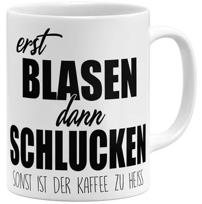 Keramik-Kaffeebecher 325 ml, beidseitig bedruckt, weiß