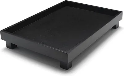 Obrázok produktu pre Podnos, obdĺžnikový, 35 d x 25 š x 6 v, matná čierna