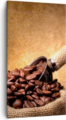 Produktbild von Bild auf Leinwand - Leinwandbild - Kaffee Getreide geröstet - 45x80cm - Wand Bild - Wanddeko - Leinwanddruck - Bilder - Kunstdruck - Wanddekoration - Leinwand bilder - Wandkunst - PA45x80-2536