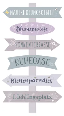 Produktbild von Gartenschild Wegweiser NAHERHOLUNGSGEBIET - ca. 76 cm - Garten Deko Schild Regeln