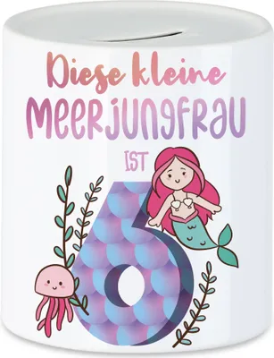 Produktbild von Diese Kleine Meerjungfrau Ist 6 Spardose Geburtstagsgeschenk 6. Geburtstag Süßes Motiv
