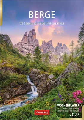 Produktbild von Wandkalender 2027 mit Bergfotografien – 25 x 35,5 cm
