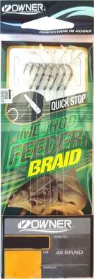 Produktbild von Owner Method Feeder Haken mit Quick Stop - 6 gebundene Angelhaken, Hakengröße/Schnurdurchmesser:Gr. 12 / 0.12mm