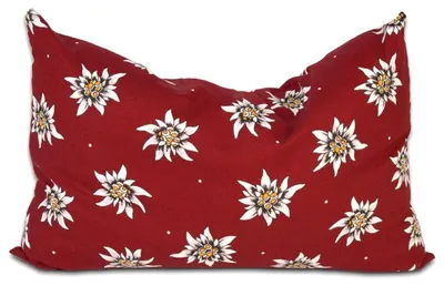 Produktbild von Zirbenkissen 30x20cm, Blume-Edelweiß + Bio Inlett natur Zirbenholzspäne im Zirbenholzkissen