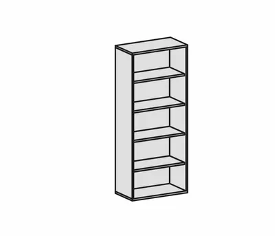 Produktbild von Geramöbel Regal, 4 Nachbildung-Einlegeböden, 800x425x1920, Buche, N-10R508-B