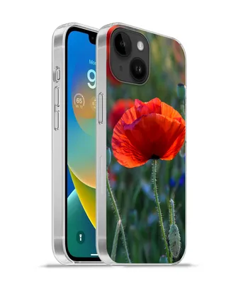 Produktbild von MuchoWow® Handyhülle Schutzhülle Hülle für Apple iPhone 14 - Softcase Bunte Mohnblumen in den Niederlanden Silikon Softcase Handy Hülle - Mobiltelefonhülle