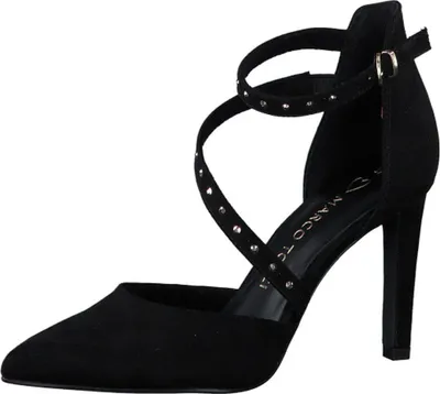 Produktbild von MARCO TOZZI Damen Pumps Riemchen Strass Stilettoabsatz spitze Form 2-24407-42, Größe:39 EU, Farbe:Schwarz
