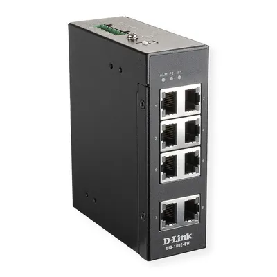 Produktbild von D-Link DIS-100E-8W Industrial Switch 8-Port Unmanaged Layer2 Fast Ethernet