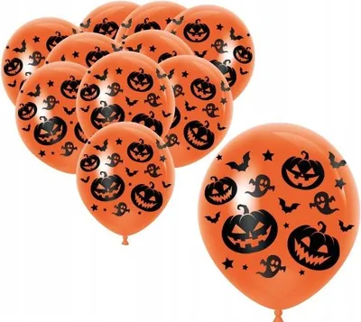 Immagine prodotto di Palloncini in lattice arancione nero Zucche HALLOWEEN Decorazione 10pz.
