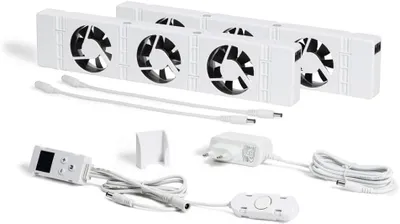 Productafbeelding van Radiator Ventilator met Control Sensor - Duo Set (2x) - Sneller Verwarmen - Tot 22% Energie Besparen - Geschikt voor Warmtepomp