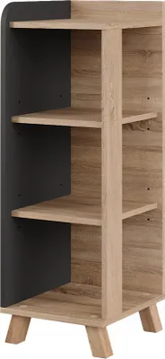 Image de Armoire Midisch Vicco Karen Sonoma/Anthracite 30x90cm avec 4 étagères, Model 54696