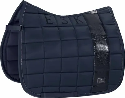 Produktbild von Eskadron Platinum Schabracke " BIG SQUARE GLOSSY " Farbe - navy Form - Pony-Dressur