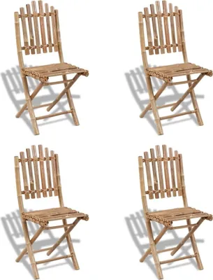 Produktbild von Gartenstühle Bambus 4 Stk. , Gartenstühle Design 2024