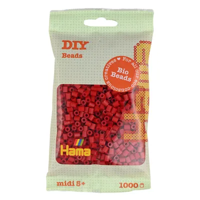 Produktbild von Hama Beutel mit 1000 Midi-Bügelperlen mittelrot