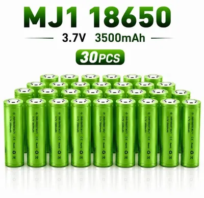 Produktbild von 18650 MJ1 Lithium-Ionen-Akkus - INR18650 MJ1 - 30er-Pack - 3500 mAh - 3,7 V - Wiederaufladbar