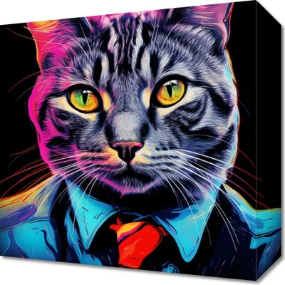 Image de Tableau 30 x 30 cm Bizneskot en couleur