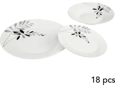 Obrázok produktu pre Súprava riadu pre 6 osôb, porcelán, 18 kusov