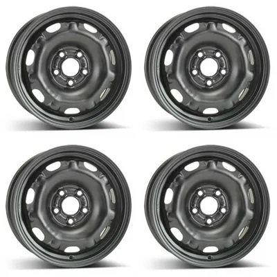 Productafbeelding van 4 stalen velgen, 6.0Jx14 inch, ET37, 5x100 steek, geschikt voor Skoda Fabia Praktik, Roomster. Set van 4