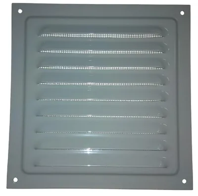 Obrázok produktu pre Kovové ventilačné mriežky s sieťkou proti hmyzu, 150 x 150 mm, sivé