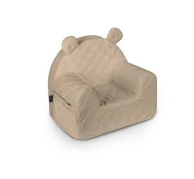 Produktbild von Kindersessel mit Rückenlehne, Samt „Teddybär“ in Beige
