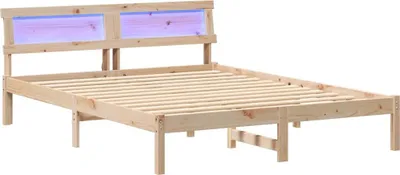 Obrázek produktu pro vidaXL Rám postele s čelem hnědý 160 x 200 cm z masivního borovicového dřeva