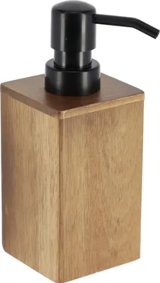 Zdjęcie produktu dla TENDANCE | Dozownik mydła - Dozownik mydła - 150 ml - Brązowy - Pojemnik na mydło - Drewno akacjowe