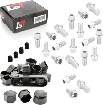 Produktbild von 20x Radschrauben mit Kappen Kugelbund M14x1,5 für AUDI A1 A2 A3 A5 A7 A8 Q2 TT