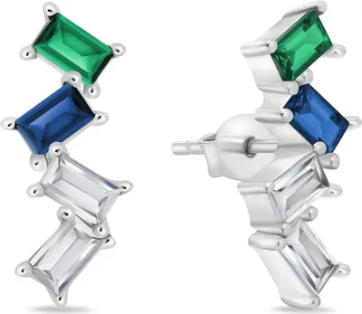 Immagine prodotto di Eleganti orecchini in argento con zirconi colorati EA1011WRBW