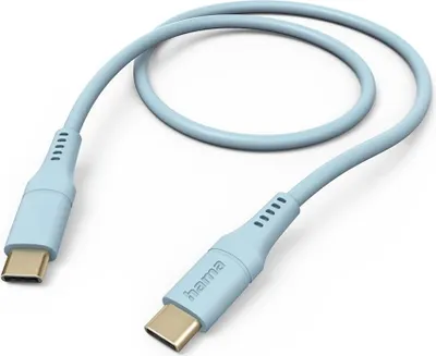 Produktbild von Hama Flexible, 1,5 m, USB C, USB C, USB 2.0, 0,48 Gbit/s, Blau