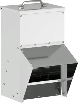Obrázek produktu pro vidaXL Krmítko pro kuřata stříbrné 20 x 25 x 35 cm Pozinkovaná ocel