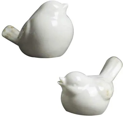 Produktbild von Dekofiguren Set Vogelfiguren aus Keramik, handgemacht, minimalistisches Design