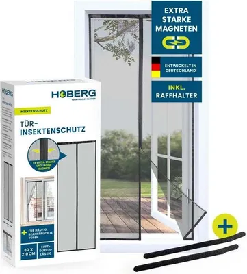 Produktbild von Síťka proti hmyzu na dveře Hoberg - 80 x 210 cm - černá