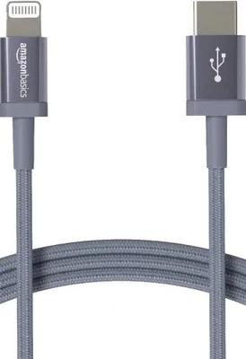 Produktbild von A. Basics USB-C-auf-Lightning-Kabel, geflochtenes Nylon, MFi-es