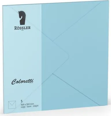 Obrázek produktu pro Obálky Coloretti sky blue 164x164mm 5er