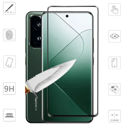 Obrázok produktu pre Príslušenstvo na ochranu displeja pre Xiaomi 14 Pro: 4D displej, Full LCD, zakrivený, tvrdené sklo H9