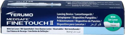 Obrázok produktu pre TERUMO Medisafe Finetouch 2 lancetový prístroj s páčkou, 1 ks